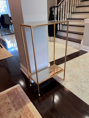 2-Tier Mirrored Accent Table