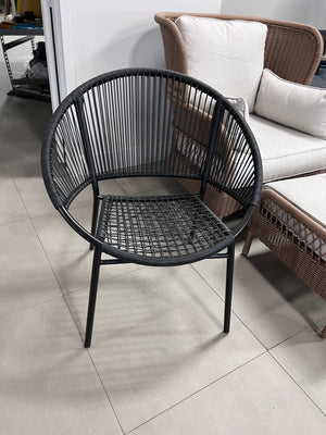 Black Wicker Egg Chair