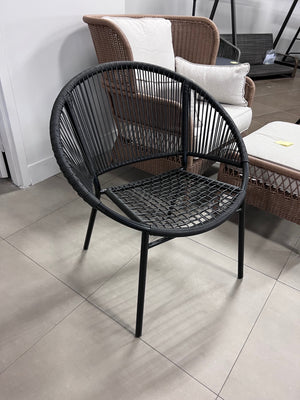 Black Wicker Egg Chair