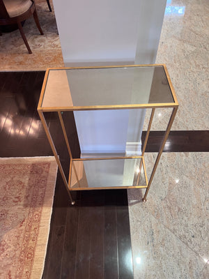2-Tier Mirrored Accent Table