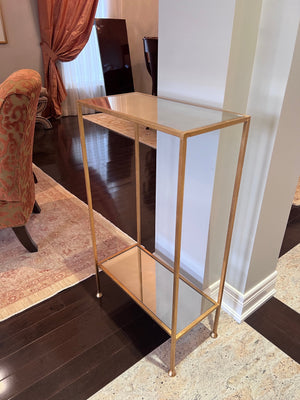 2-Tier Mirrored Accent Table