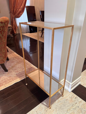 2-Tier Mirrored Accent Table