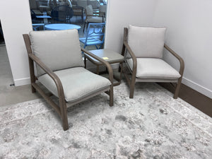 2 Deep Seating Club Chairs + Side Table
