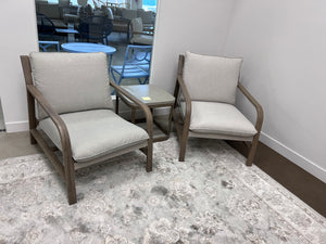 2 Deep Seating Club Chairs + Side Table