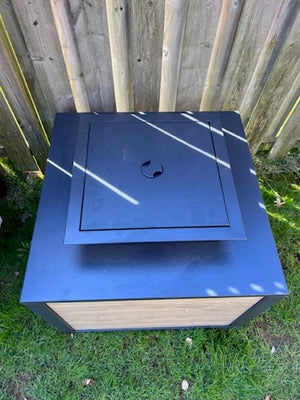 35" Propane Gas Square Fire Pit with Bowl Top (*retail price $500)