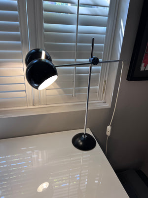 Valenti & Co Lacquered and Chrome Desk Lamp, Italy Mid 20th Century