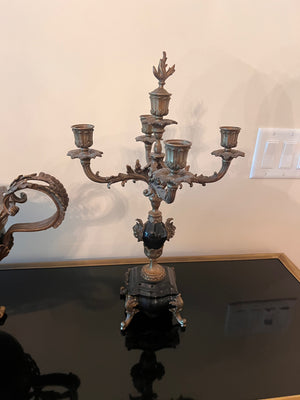 Decorative Centerpiece Bowl with 2 Candelabras