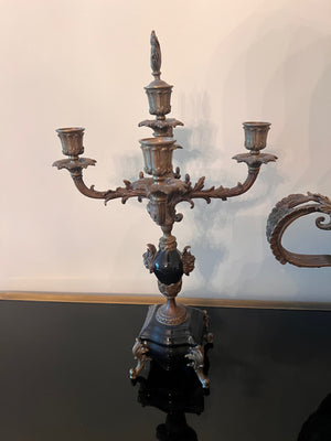 Decorative Centerpiece Bowl with 2 Candelabras