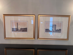 Pair of Prints "Arc De Triomphe" & "Colonne De La Place Vendome" (*retail $200)