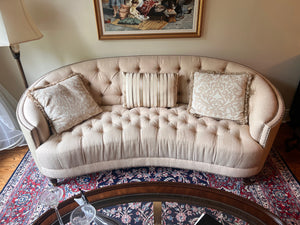 Schnadig Classic Elegance Curved Tufted Sofa