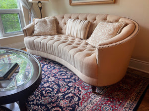 Schnadig Classic Elegance Curved Tufted Sofa