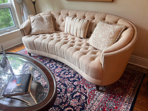 Schnadig Classic Elegance Curved Tufted Sofa
