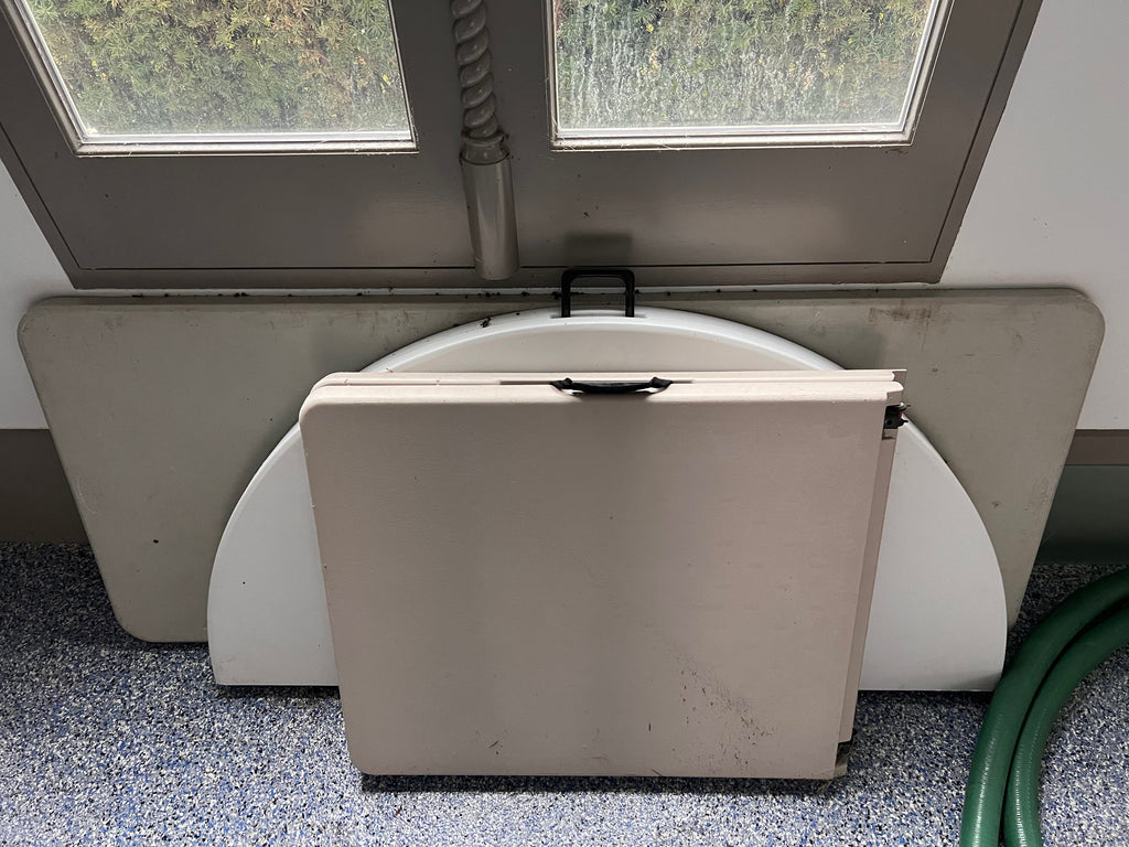 3pc Plastic Folding Table Lot