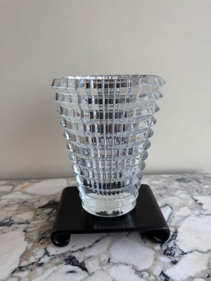 Baccarat Crystal Eye Oval Vase, Medium 9.25"