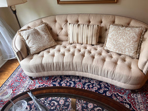 Schnadig Classic Elegance Curved Tufted Sofa