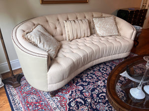 Schnadig Classic Elegance Curved Tufted Sofa