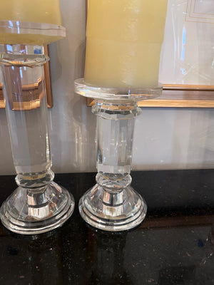 3pc Glass Candle Holders