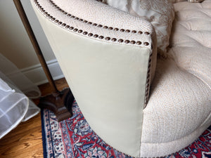Schnadig Classic Elegance Curved Tufted Sofa