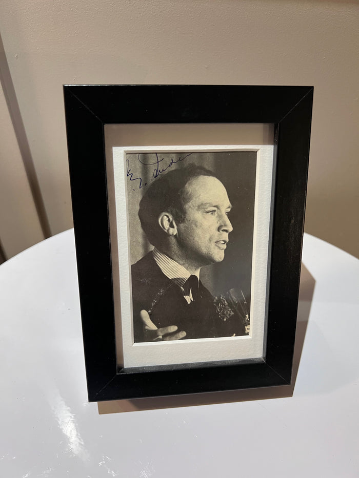 Signed Framed Picture of Pierre Elliott Trudeau