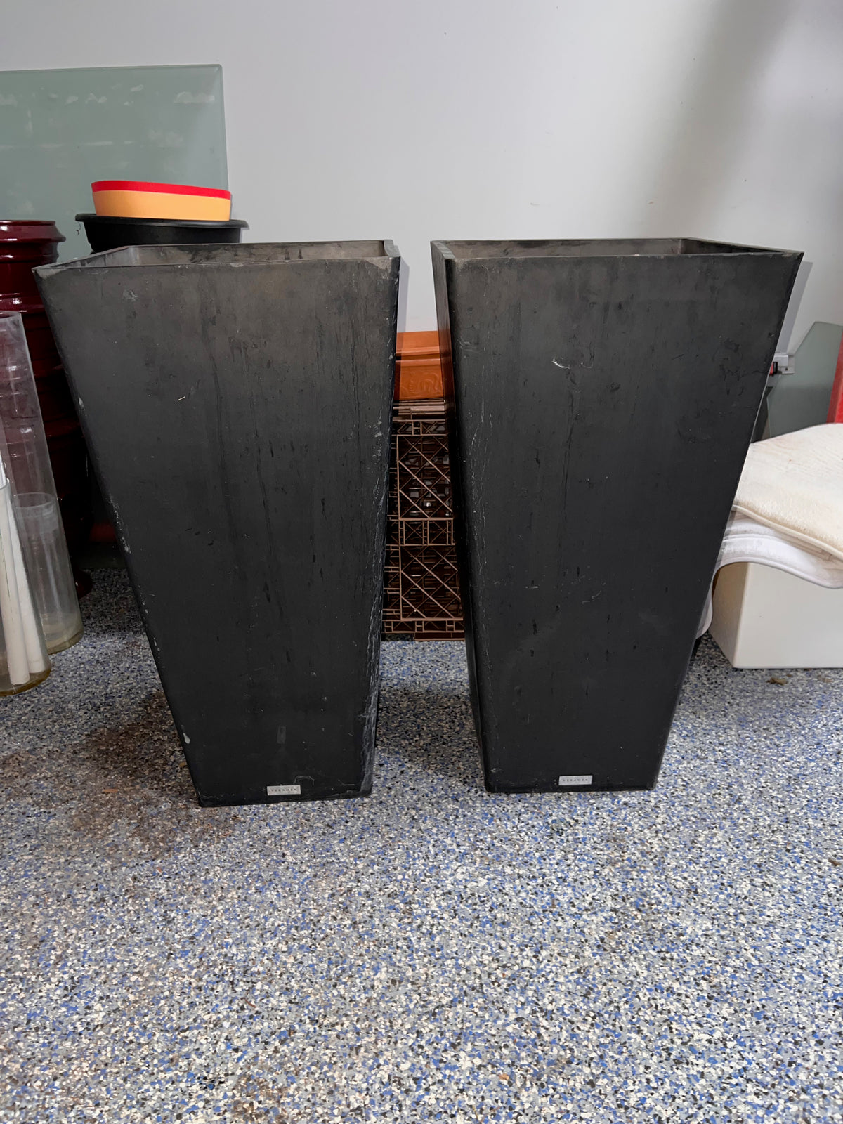 Pair of Veradek Indoor/Outdoor Resin Planters