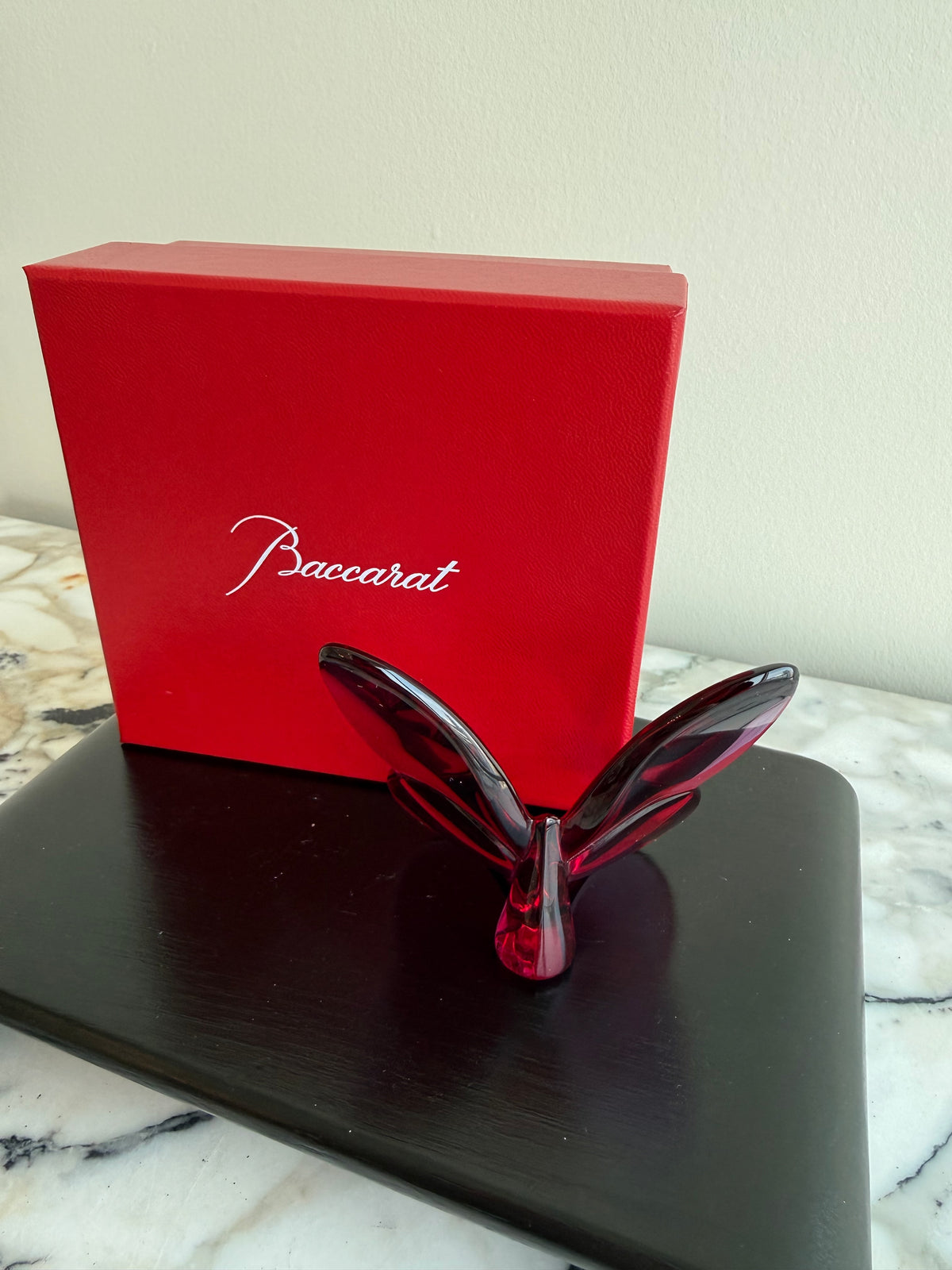 Baccarat Crystal Lucky Butterfly, Peony (*with original box)