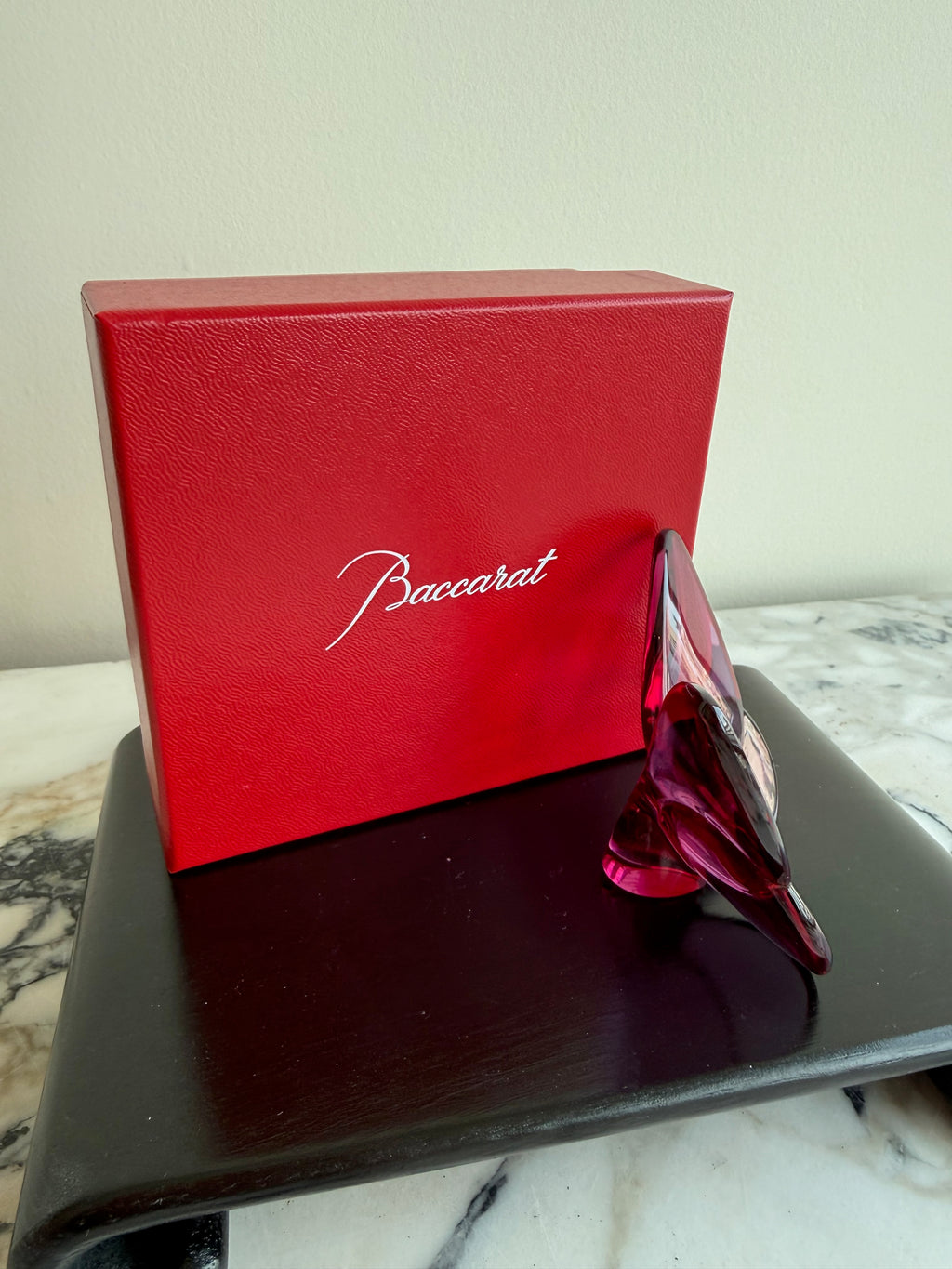 Baccarat Crystal Lucky Butterfly, Peony (*with original box)