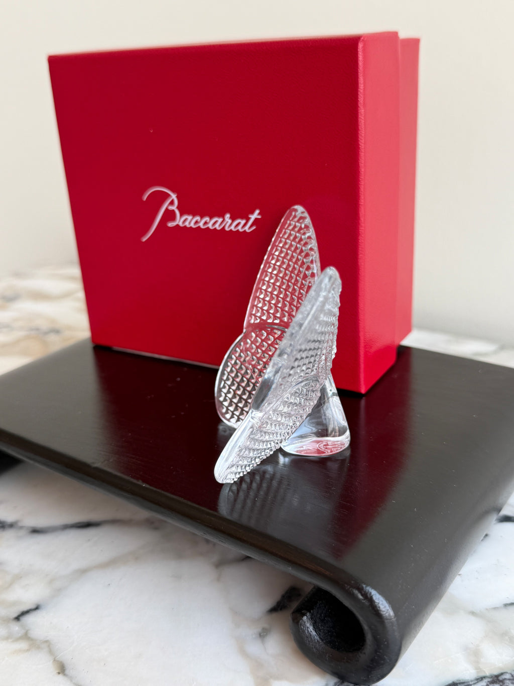 Baccarat Crystal Lucky Butterfly, Diamond Clear (*with original box)