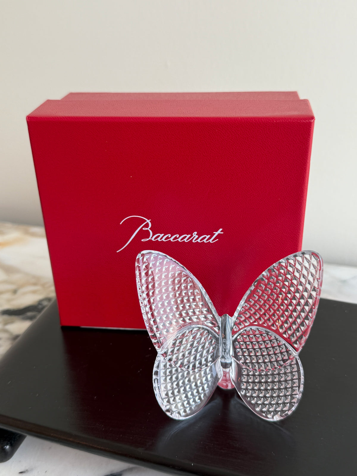 Baccarat Crystal Lucky Butterfly, Diamond Clear (*with original box)