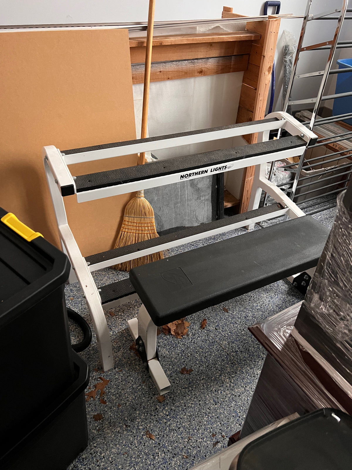 Northern Lights 2-Tier Dumbbell Rack + Bench