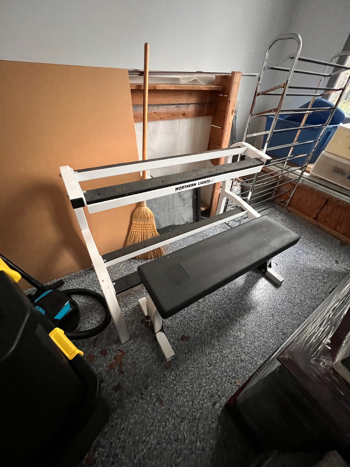 Northern Lights 2-Tier Dumbbell Rack + Bench