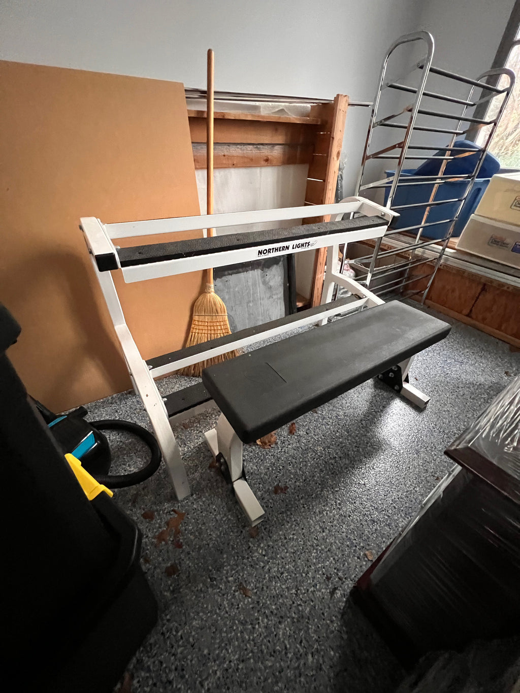 Northern Lights 2-Tier Dumbbell Rack + Bench