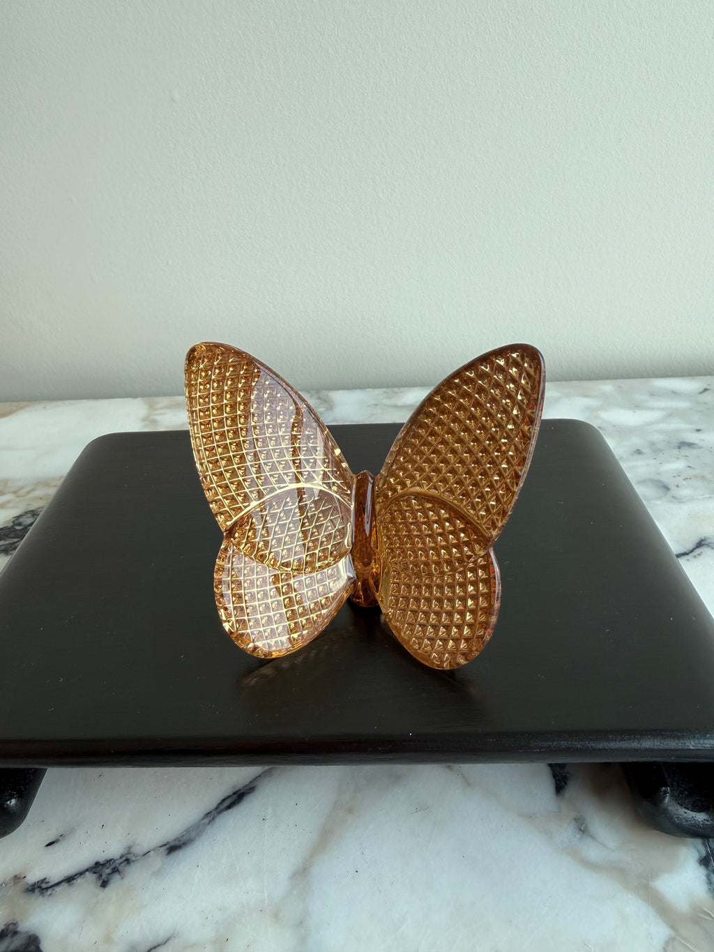 Baccarat Crystal Lucky Butterfly, Diamond Gold