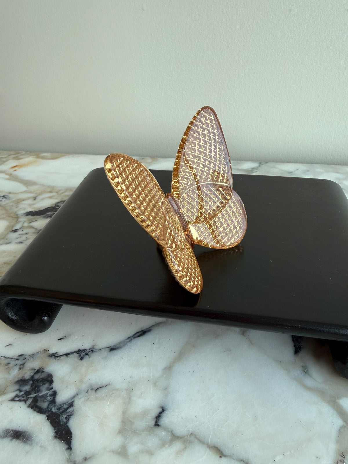 Baccarat Crystal Lucky Butterfly, Diamond Gold