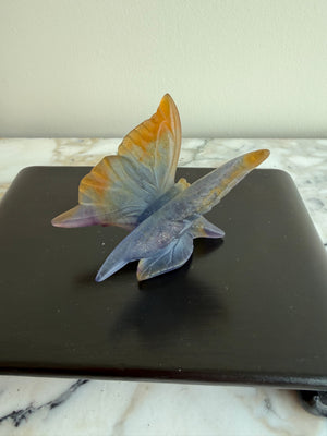 Daum France Pâte de Verre Papillon Butterfly