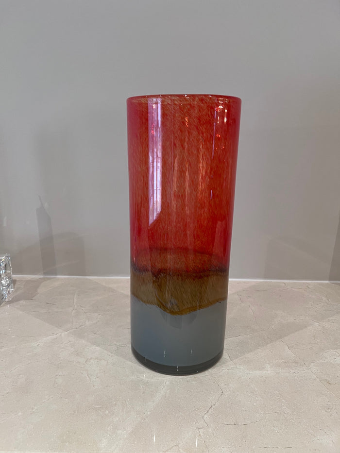Art Deco Orange Glass Vase