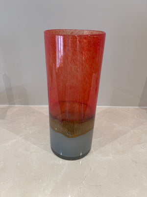 Art Deco Orange Glass Vase