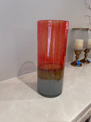 Art Deco Orange Glass Vase