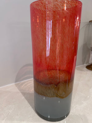Art Deco Orange Glass Vase
