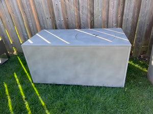 Concrete-Look- Grey Steel Propane Gas Fire Table