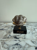 Frank Meisler Signed Limited Edition Mini Pearl Oyster Fine Metal Sculpture- 3.5"h