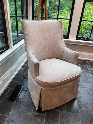 Pair of Grey Upholstered Dining Chairs