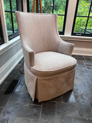 Pair of Grey Upholstered Dining Chairs