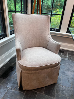 Pair of Grey Upholstered Dining Chairs