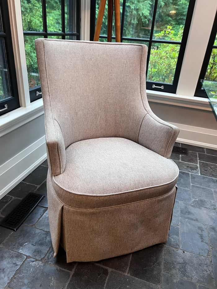 Pair of Grey Upholstered Dining Chairs
