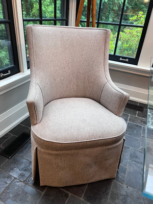 Pair of Grey Upholstered Dining Chairs