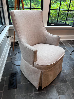 Pair of Grey Upholstered Dining Chairs