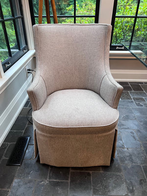 Pair of Grey Upholstered Dining Chairs