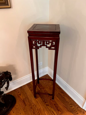 Chinese Rosewood Carved Plant Stand