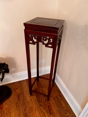 Chinese Rosewood Carved Plant Stand