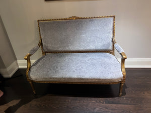 Antique Louis XVI French Gilded Settee